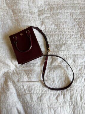 Tory Burch Blake Patent Mini Soho Royal Burgendy